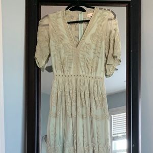 Sage green floral Maxi dress